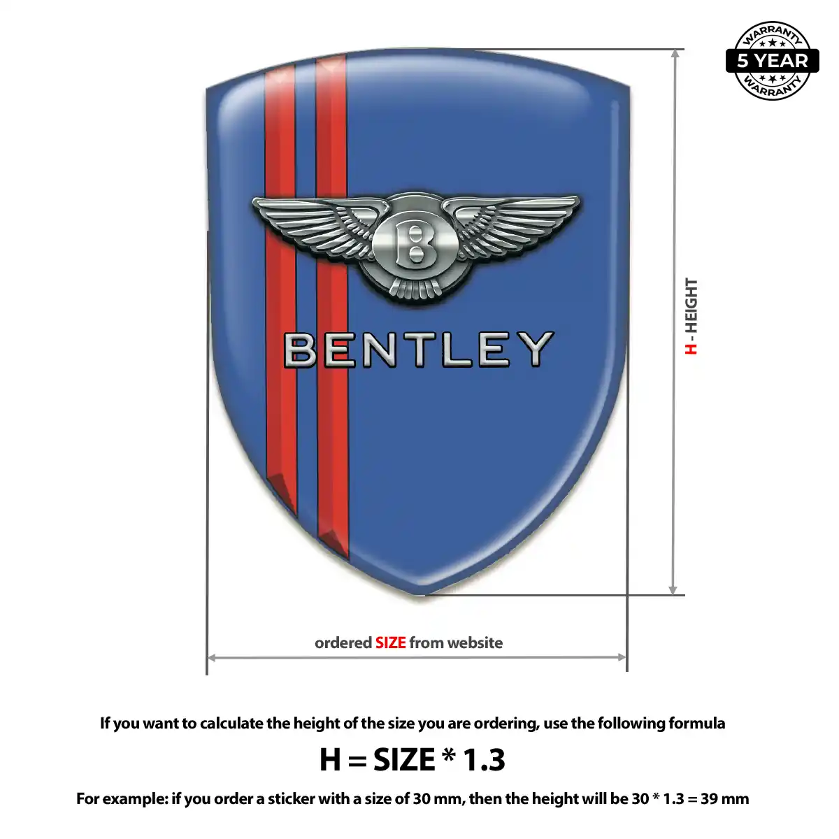 Bentley Silicone Sticker Prime Quality