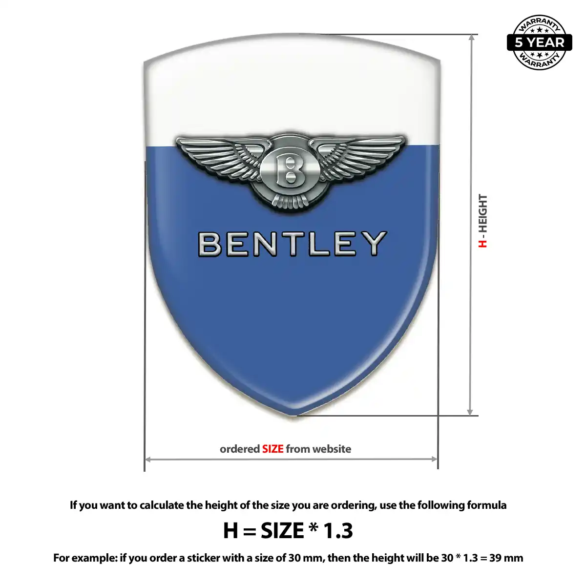Bentley Silicone Sticker Refined Design