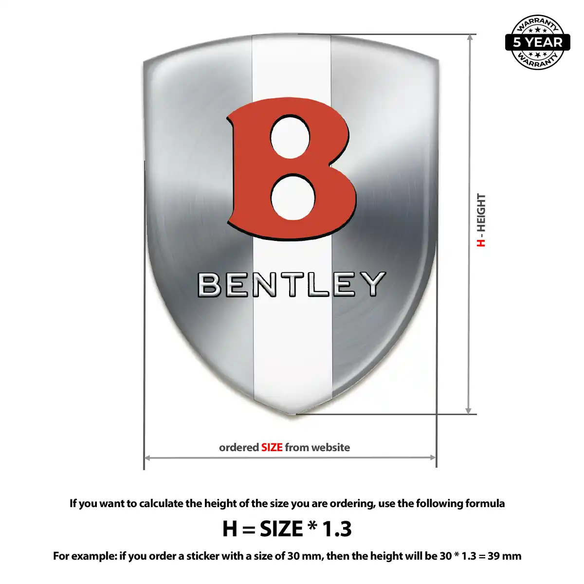 Bentley Silicone Sticker Resin Elite