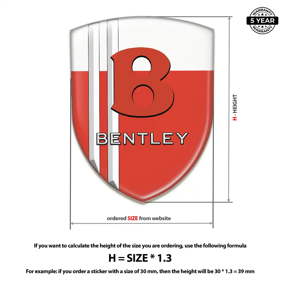 Bentley Silicone Sticker Resin Luxe