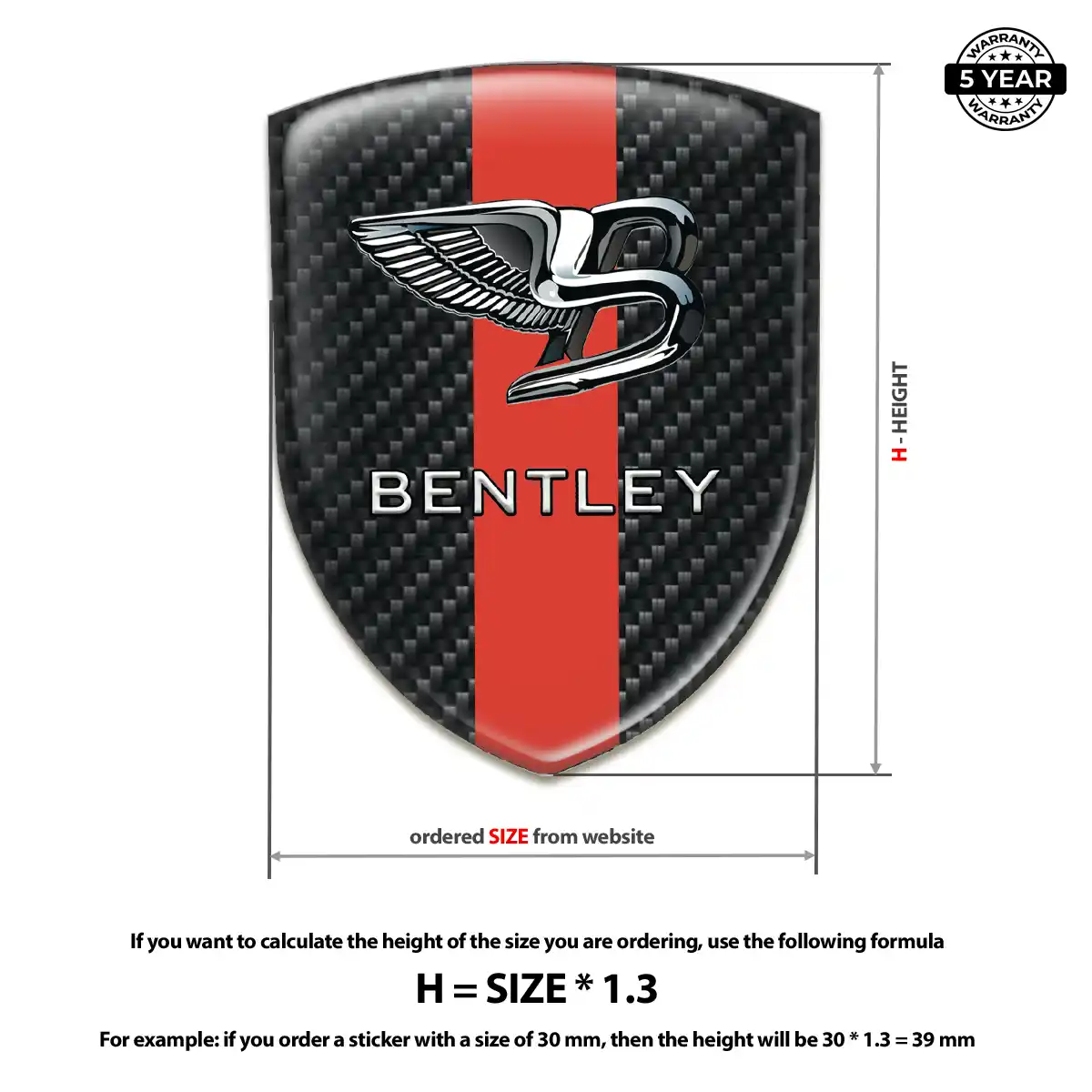 Bentley Silicone Sticker Sport Tuning