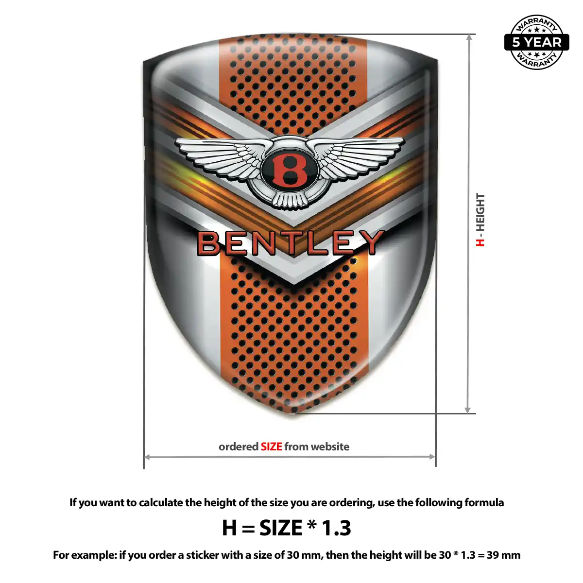 Bentley Silicone Sticker Street Tuning
