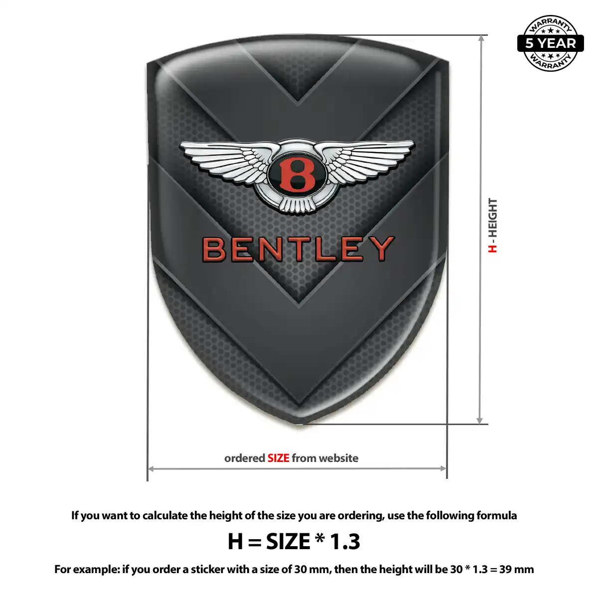 Bentley Sticker Cabin Style