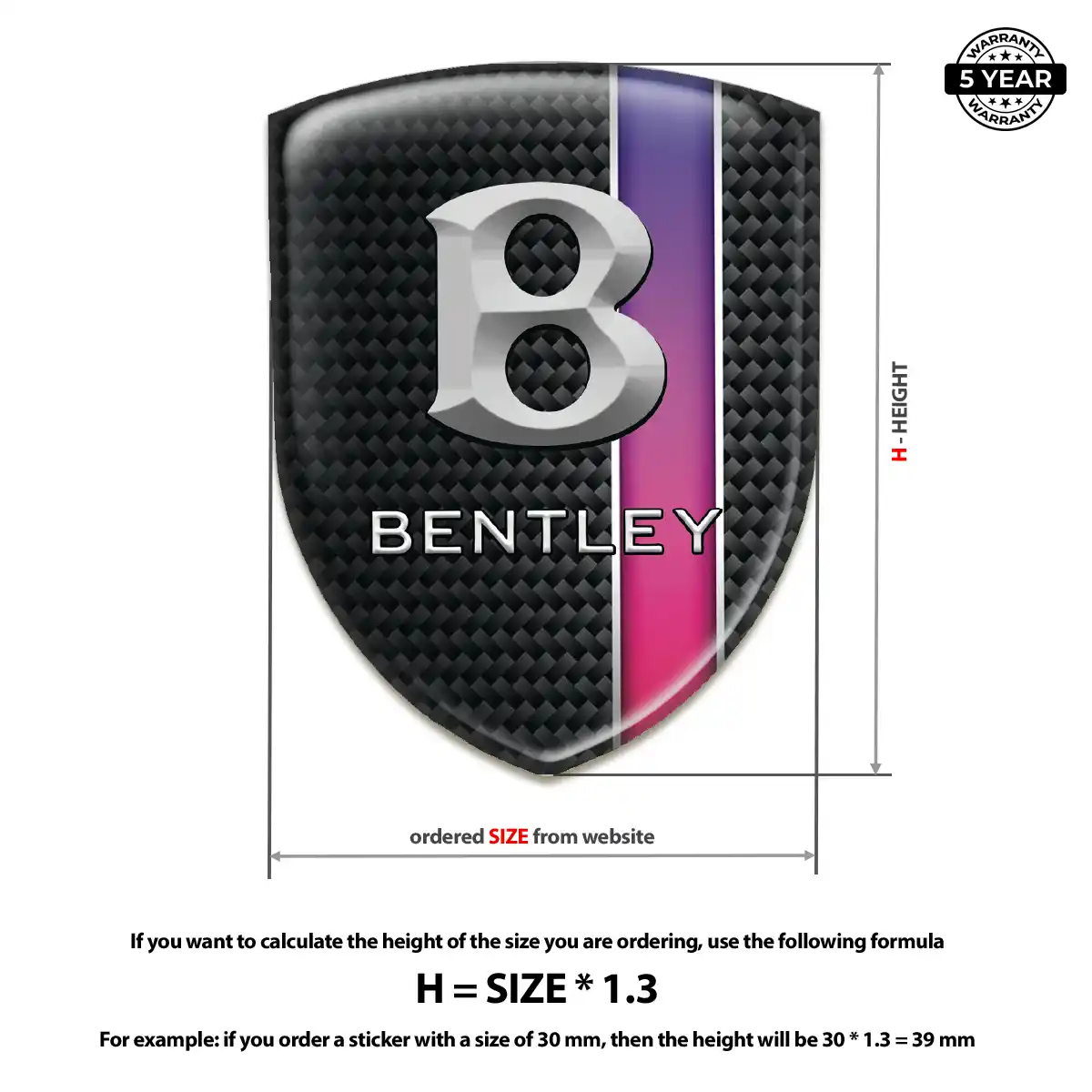 Bentley Sticker Elite Finish