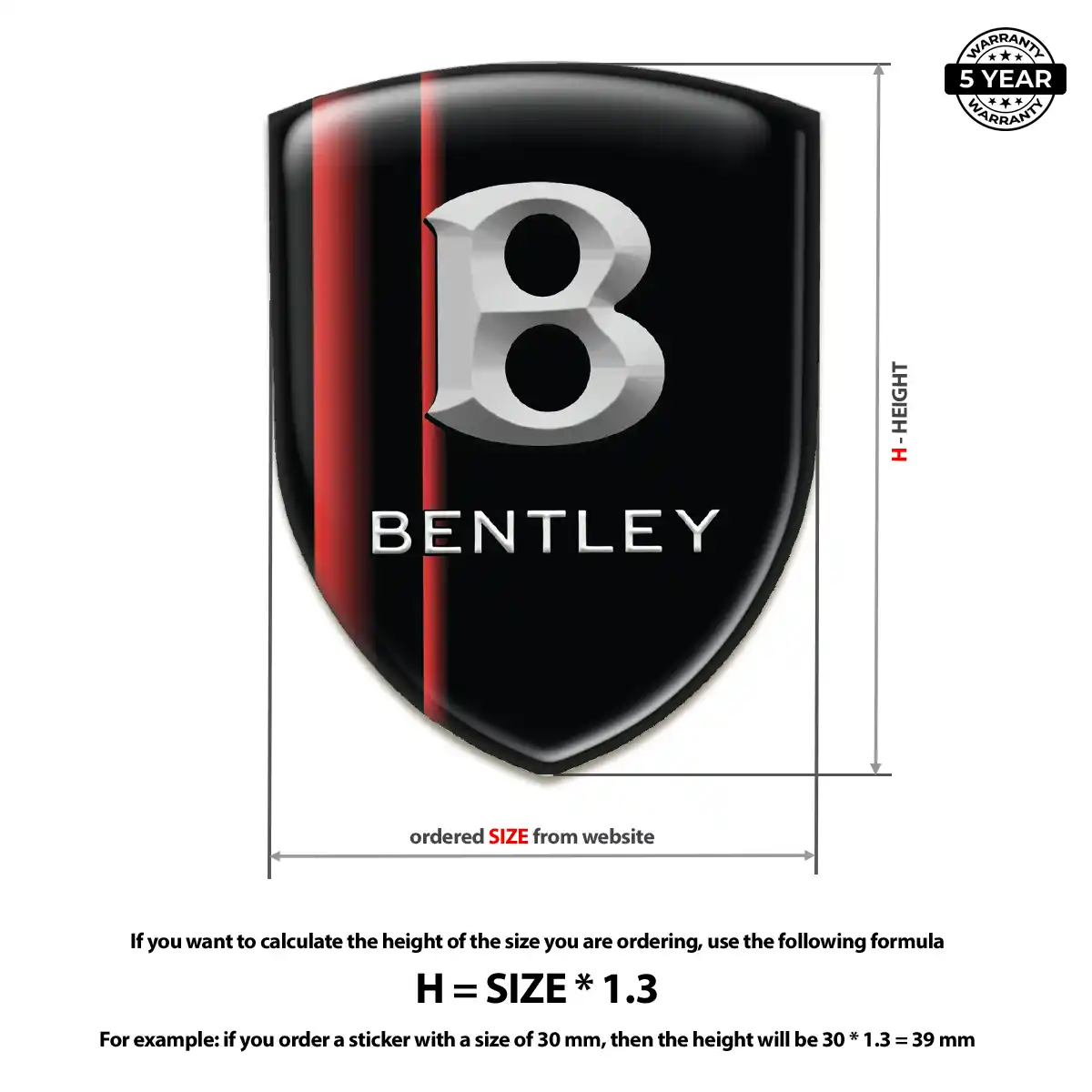 Bentley Sticker Interior Luxe