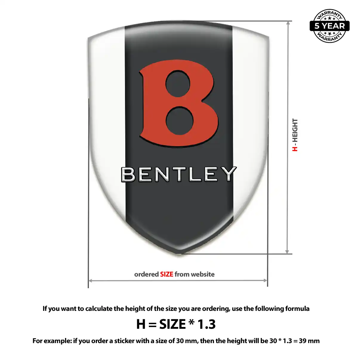 Bentley Sticker Refined Design
