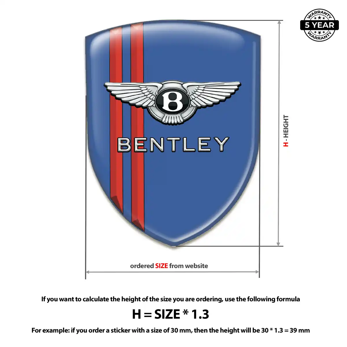 Bentley Sticker Resin Luxe