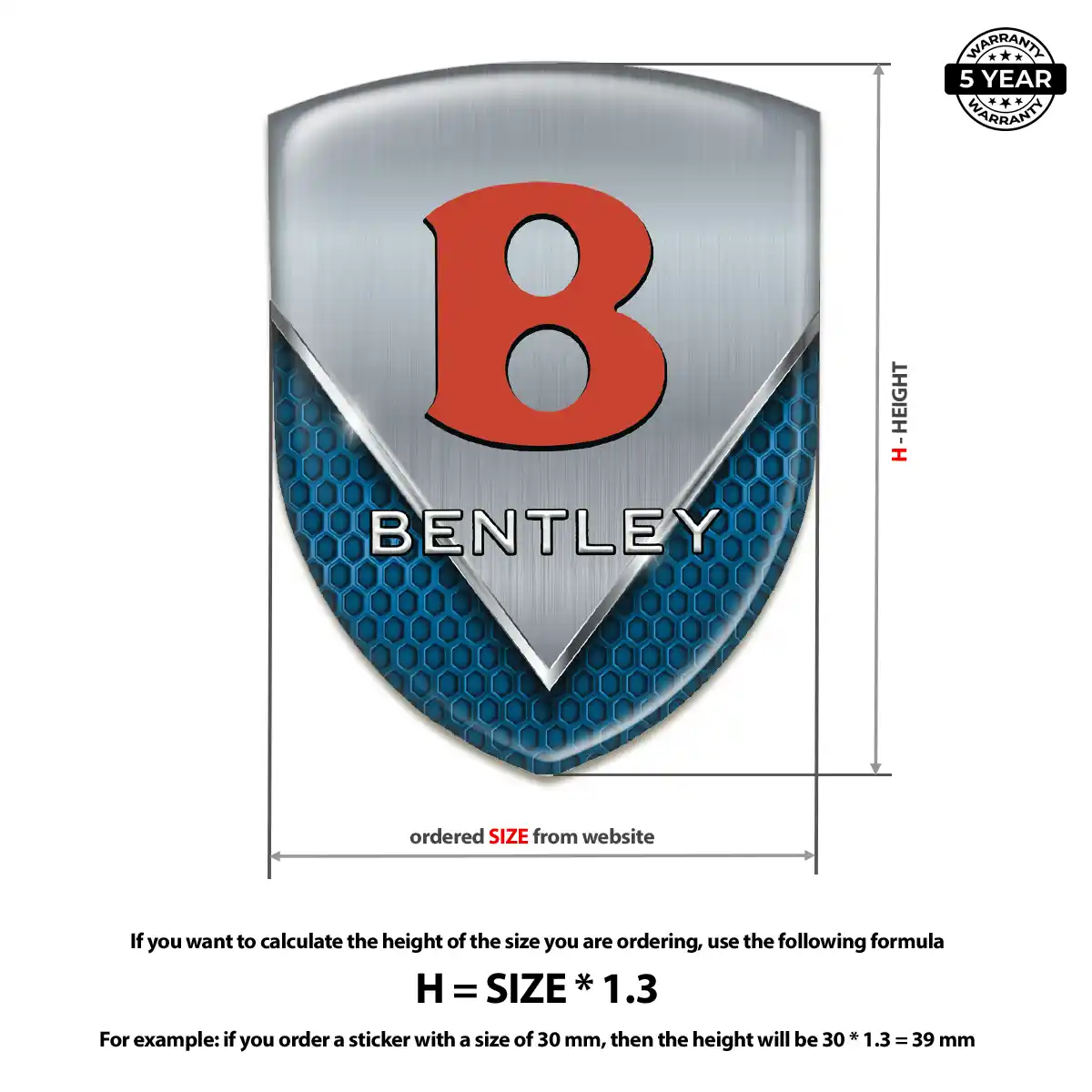 Bentley Sticker Sleek Style