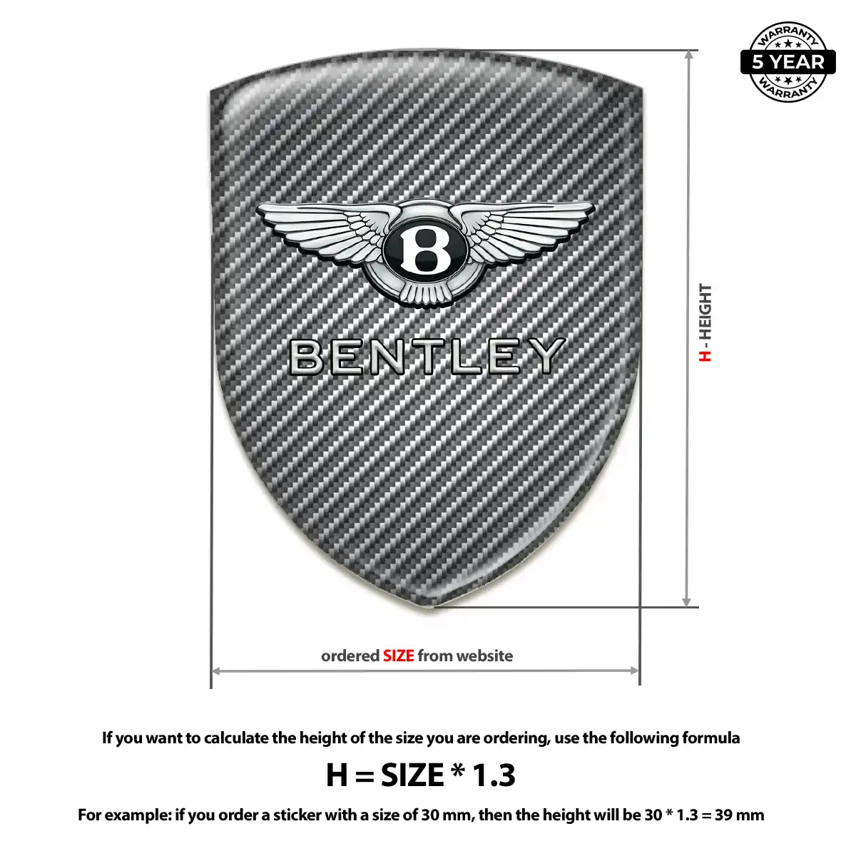 Bentley Vehicle Logo Sticker Elite Edition