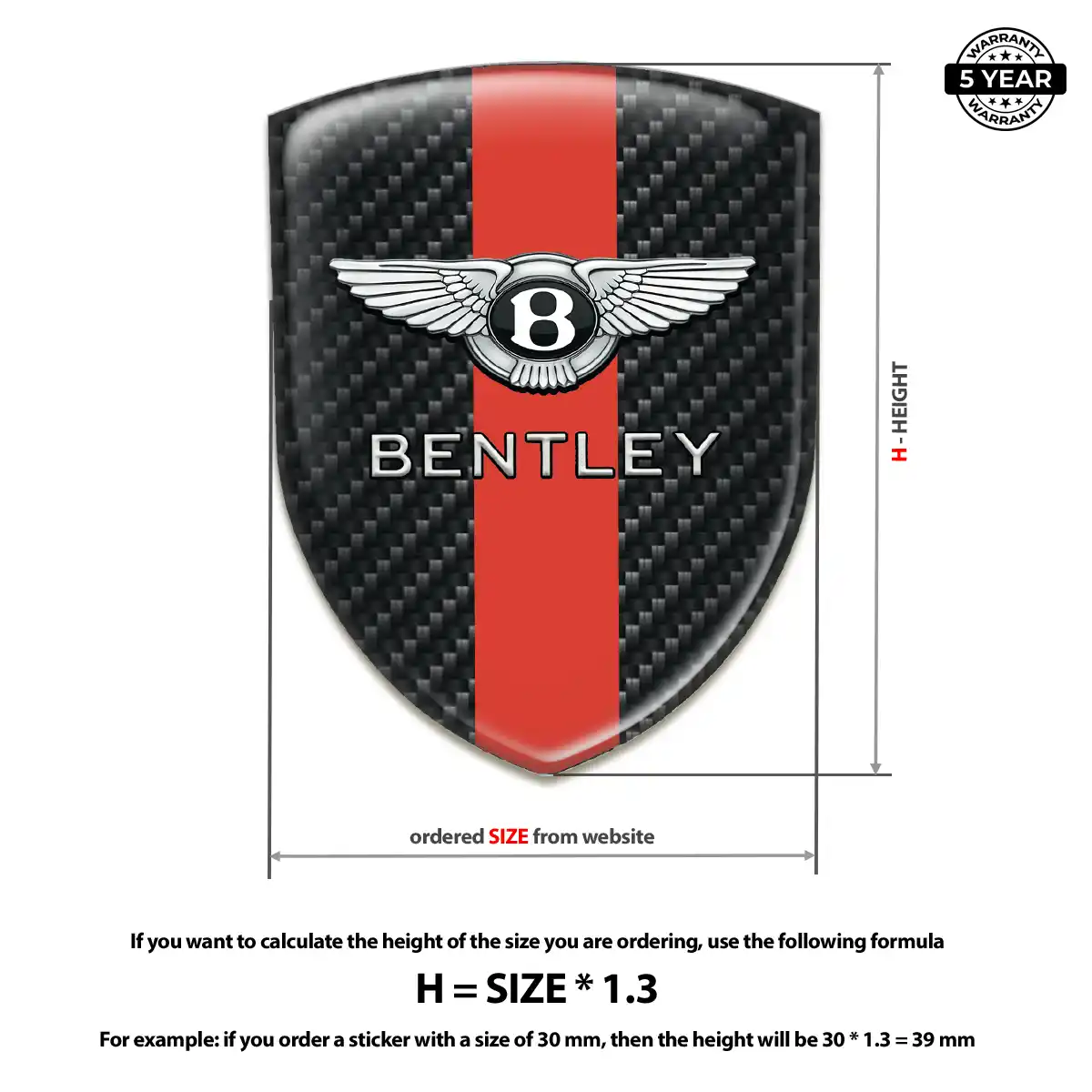 Bentley Vehicle Logo Sticker Exclusive Series