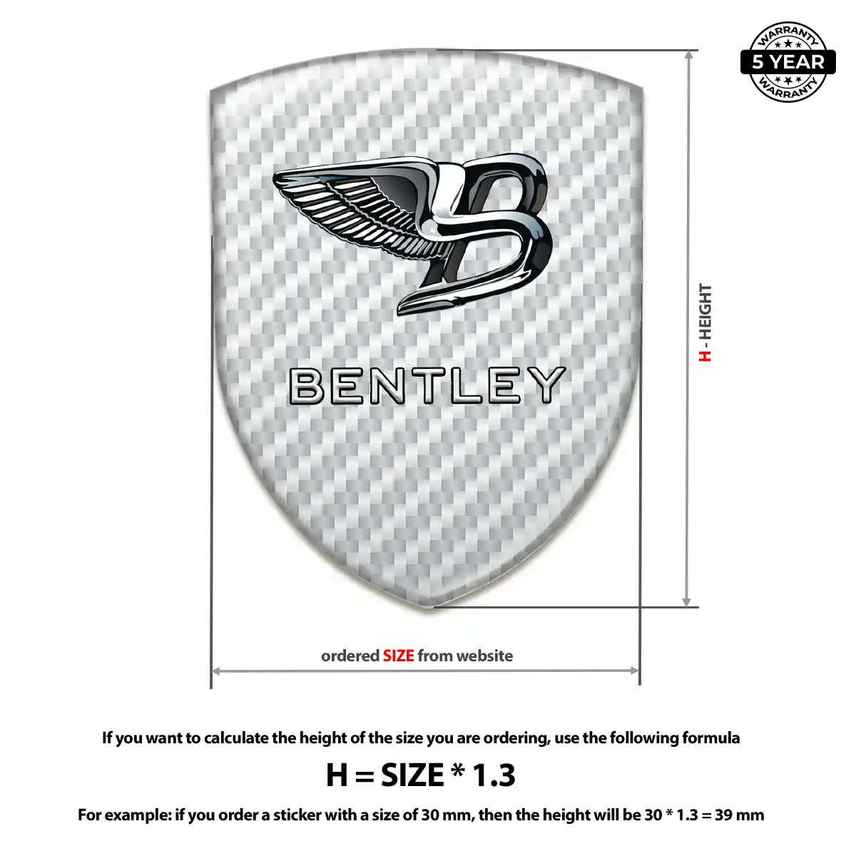 Bentley Vehicle Logo Sticker Prime Quality