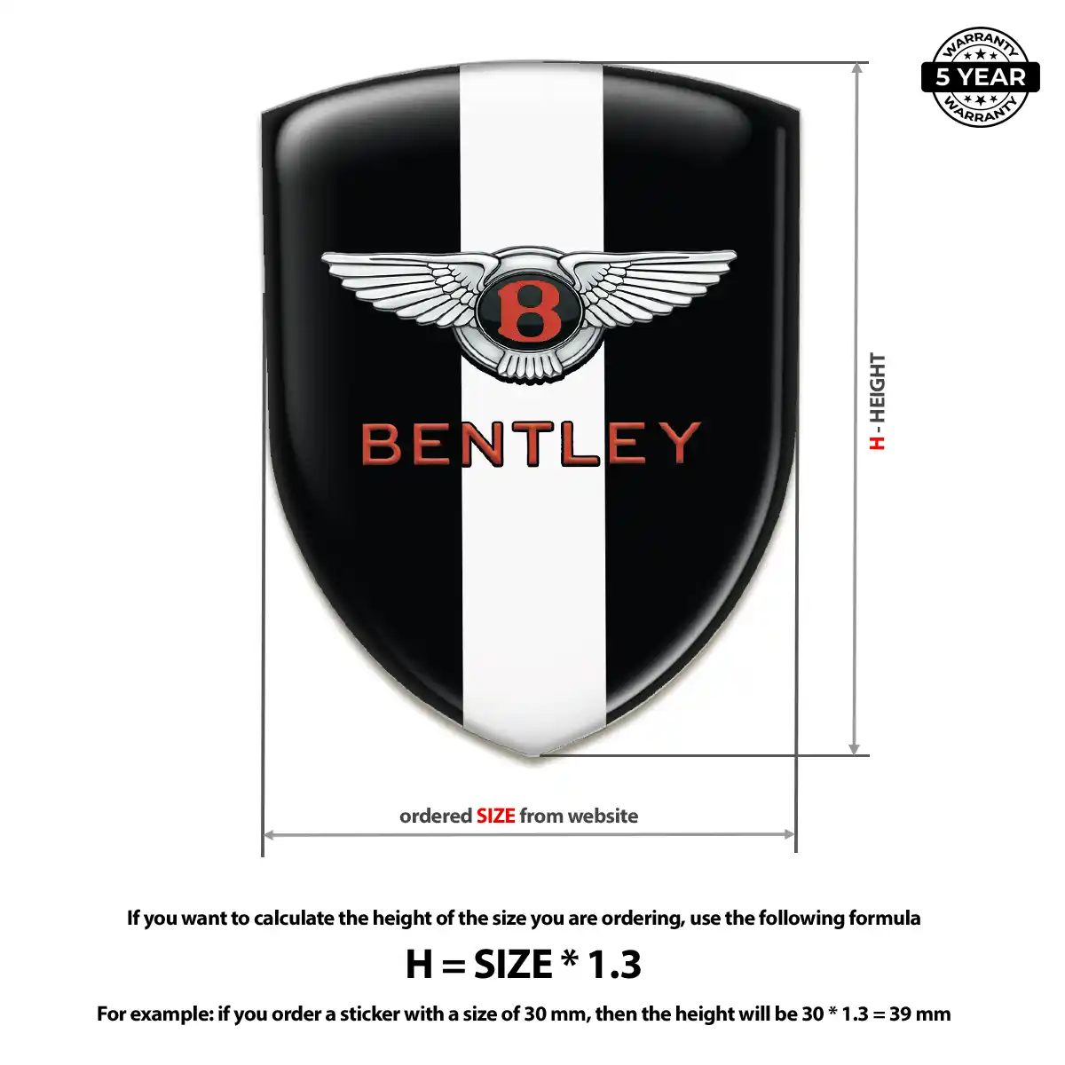 Bentley Vehicle Logo Sticker Refined Design
