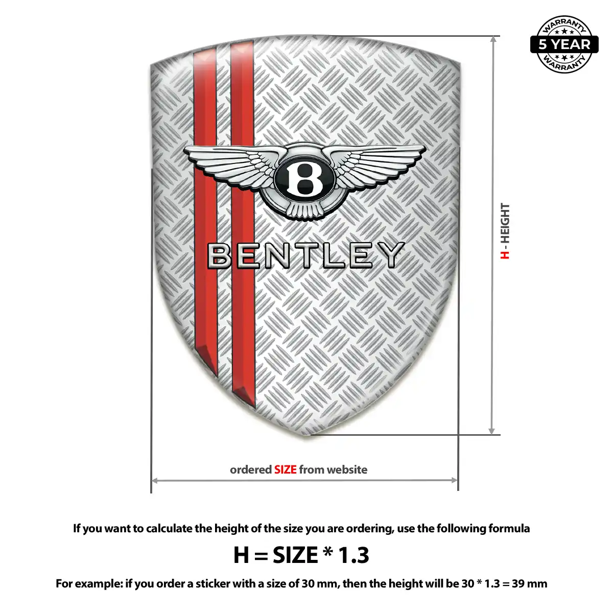 Bentley Vehicle Logo Sticker Signature Grade