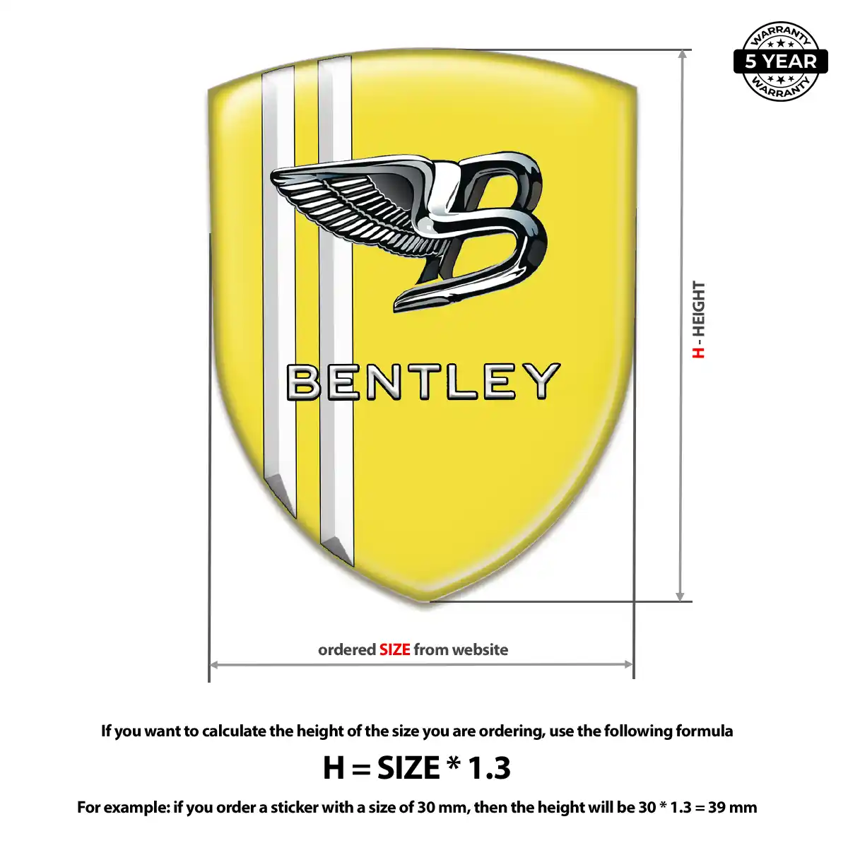 Bentley Vehicle Logo Sticker Sleek Style