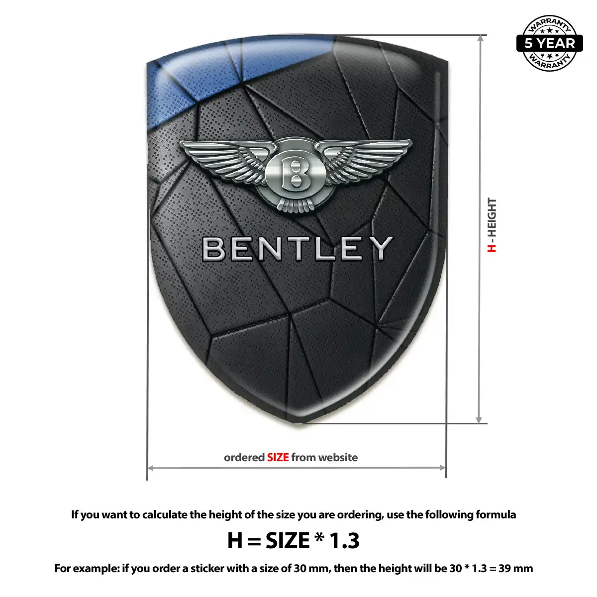 Bentley Vehicle Logo Sticker Street Tuning