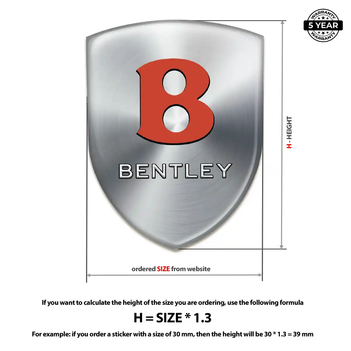 Bentley Vehicle Logo Sticker Superior Craft