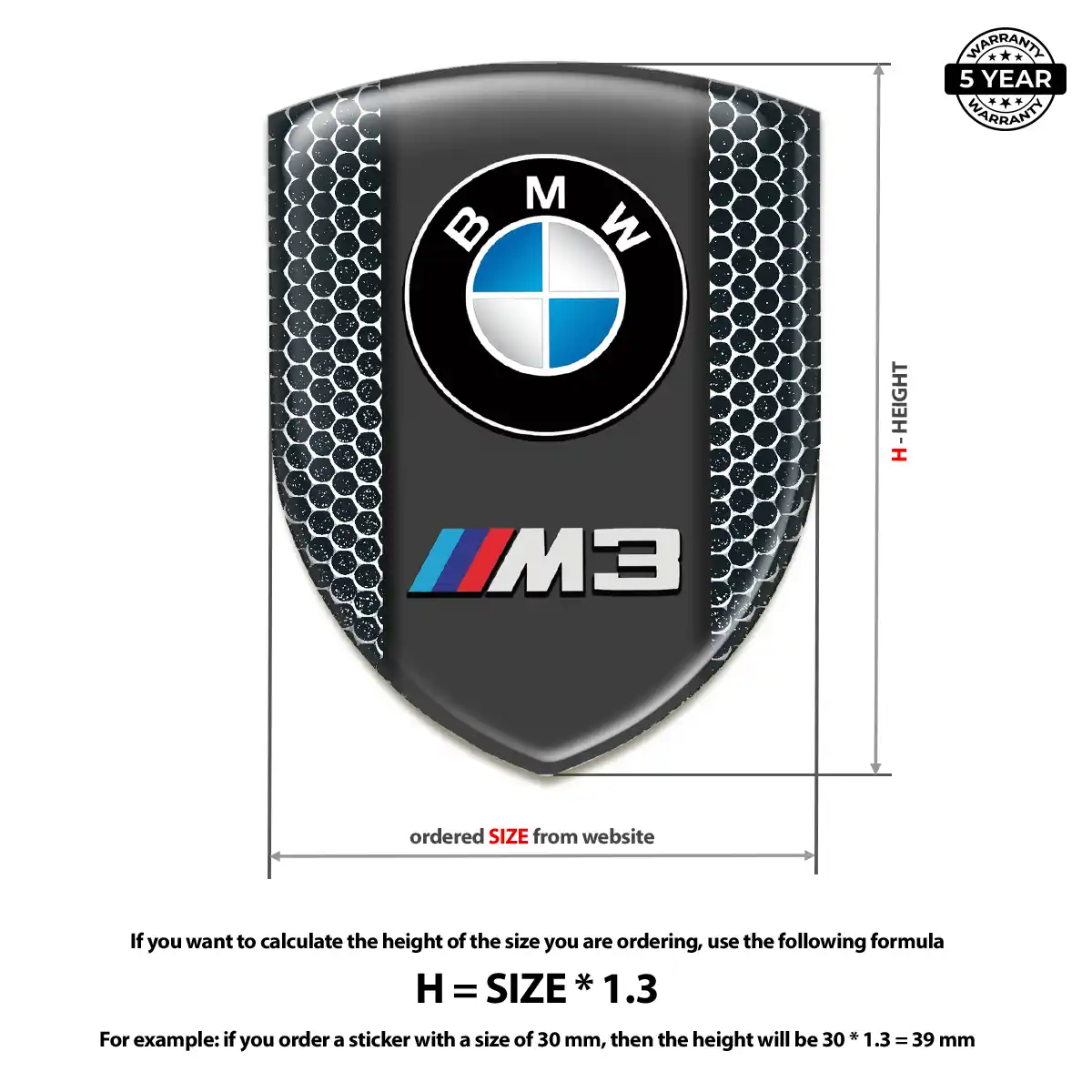 BMW 3D Badge Sticker Deluxe Edition