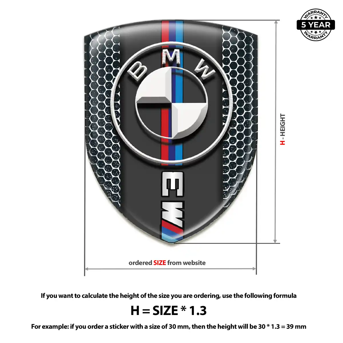 BMW 3D Badge Sticker Prestige Line