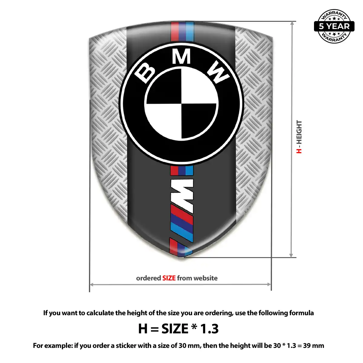 BMW 3D Badge Sticker Refined Design
