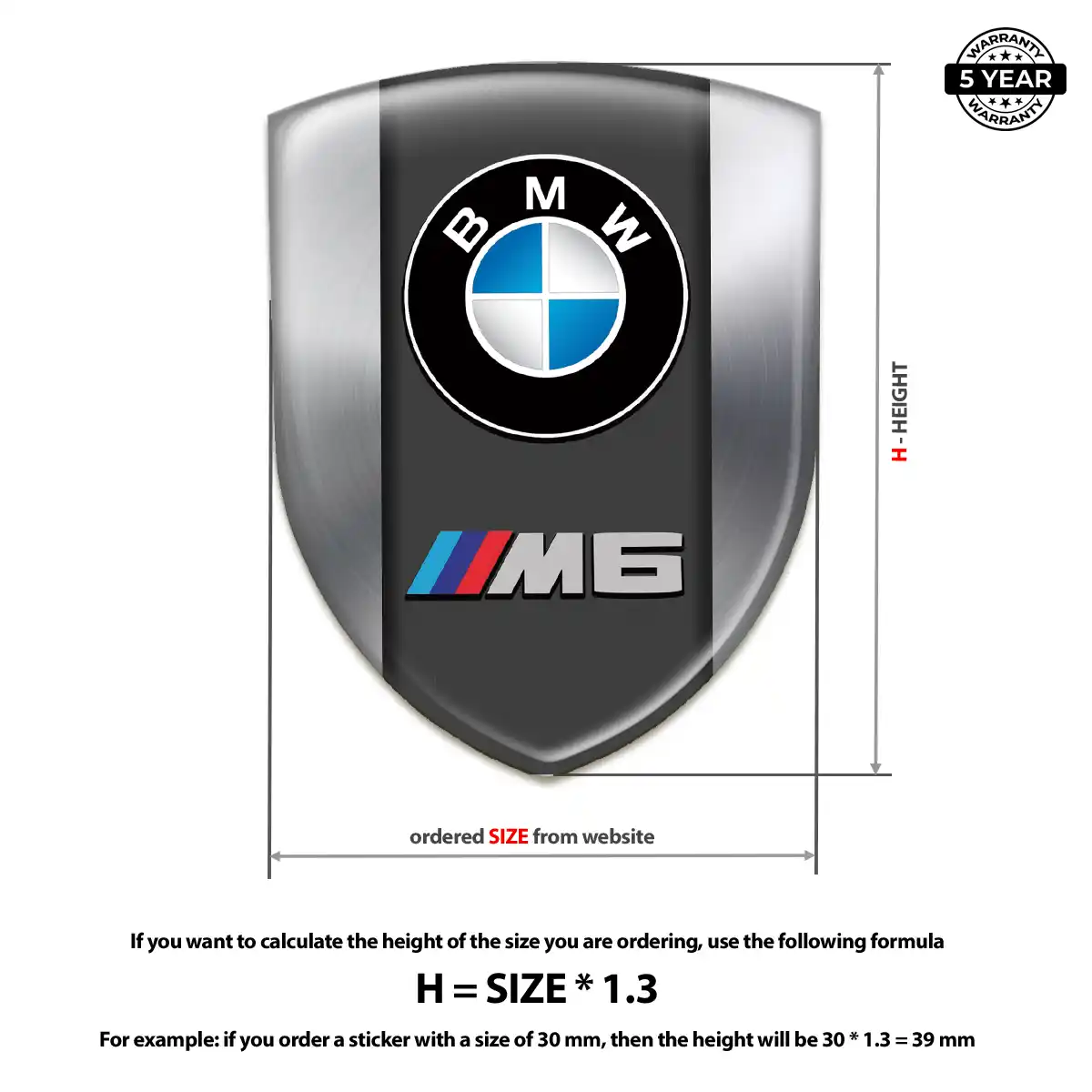 BMW 3D Badge Sticker Signature Grade