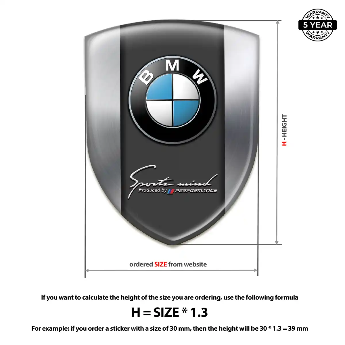 BMW 3D Badge Sticker Superior Craft