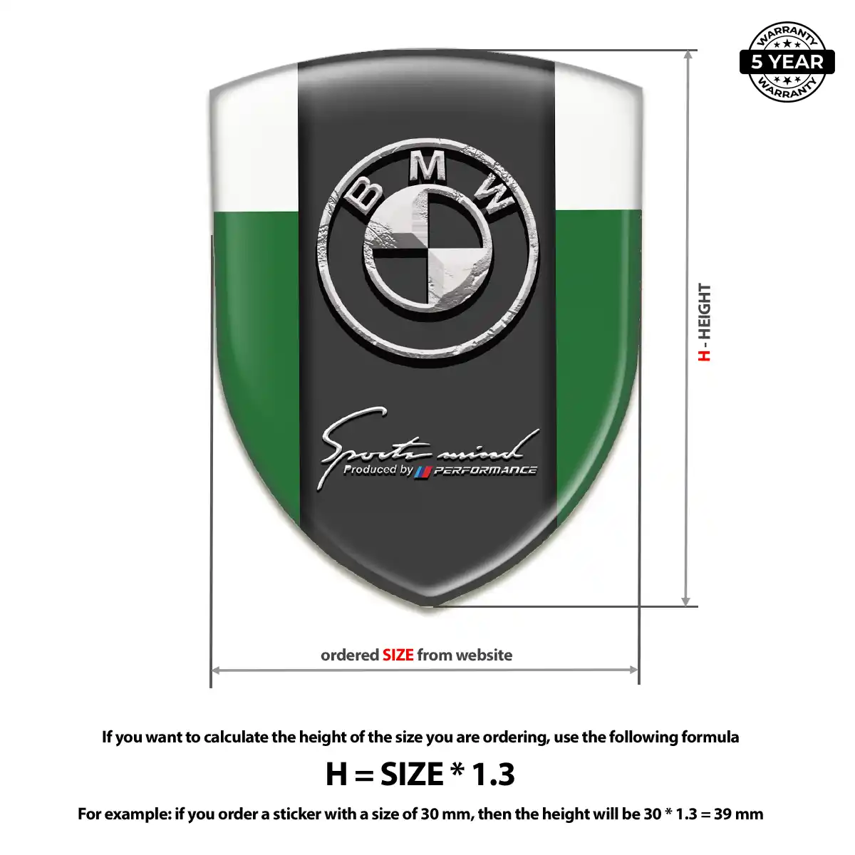 BMW 3D Domed Sticker Exclusive Series