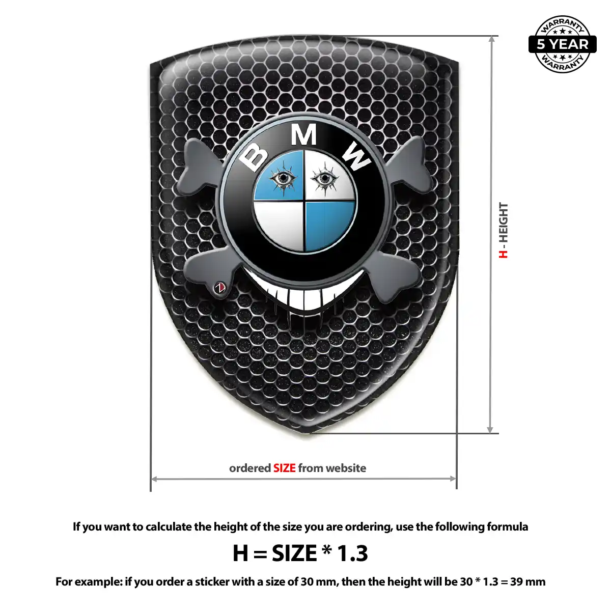 BMW 3D Domed Sticker Prestige Line