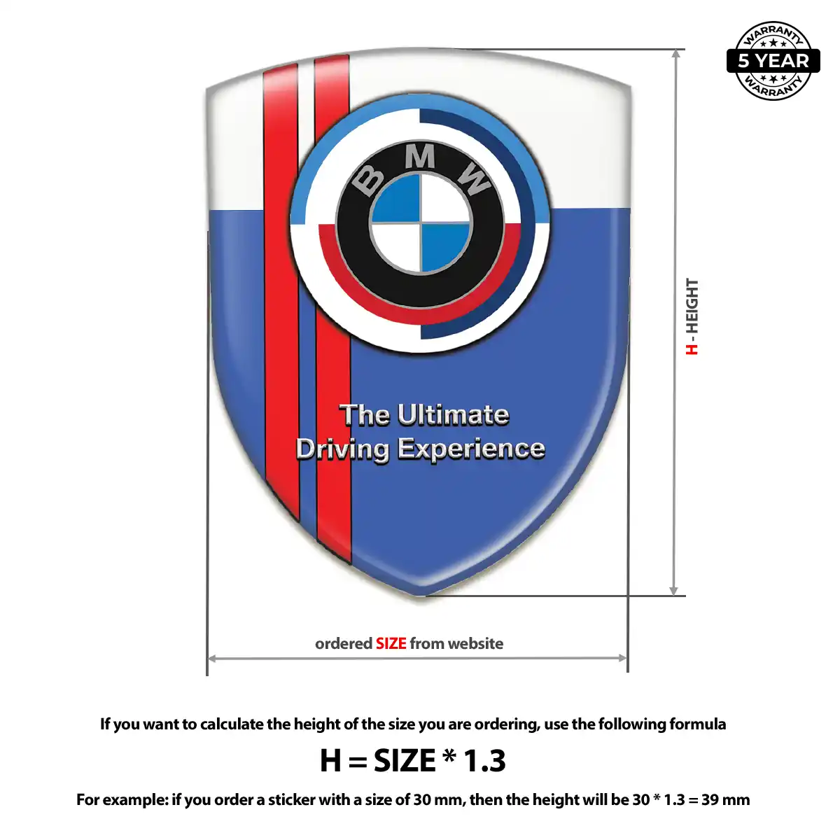 BMW 3D Domed Sticker Refined Design