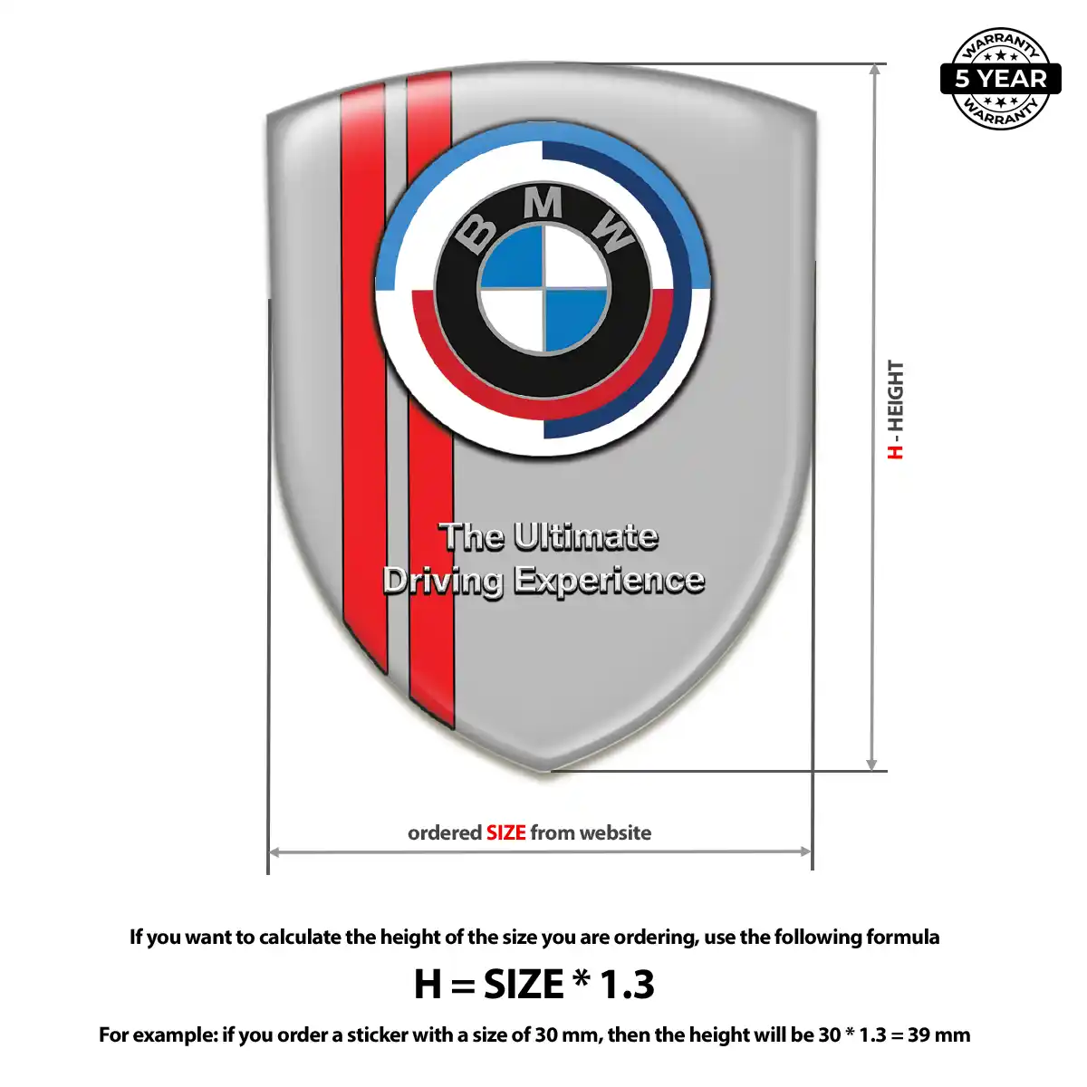 BMW 3D Domed Sticker Superior Craft