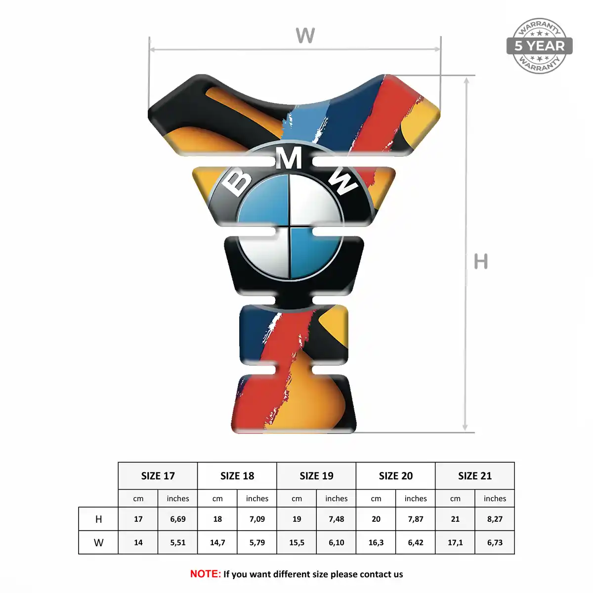 BMW 3D Domed Tank Pad Deluxe Edition