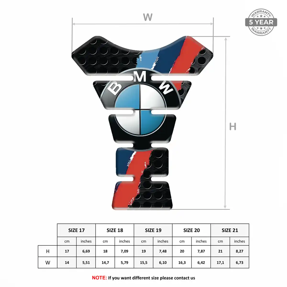 BMW 3D Domed Tank Pad Elite Edition