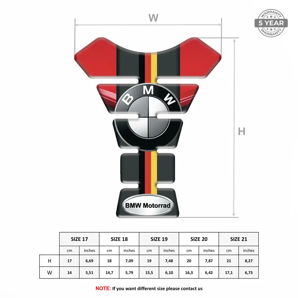 BMW 3D Domed Tank Pad Exclusive Series