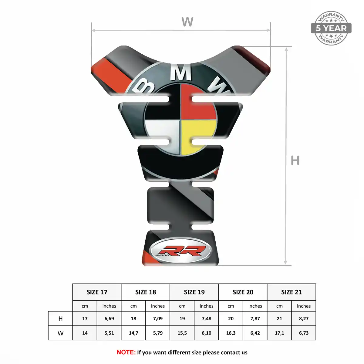 BMW 3D Domed Tank Pad Noble Edition
