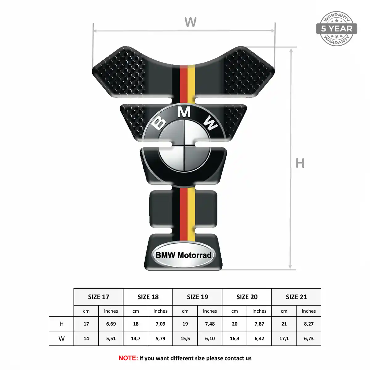 BMW 3D Domed Tank Pad Refined Design