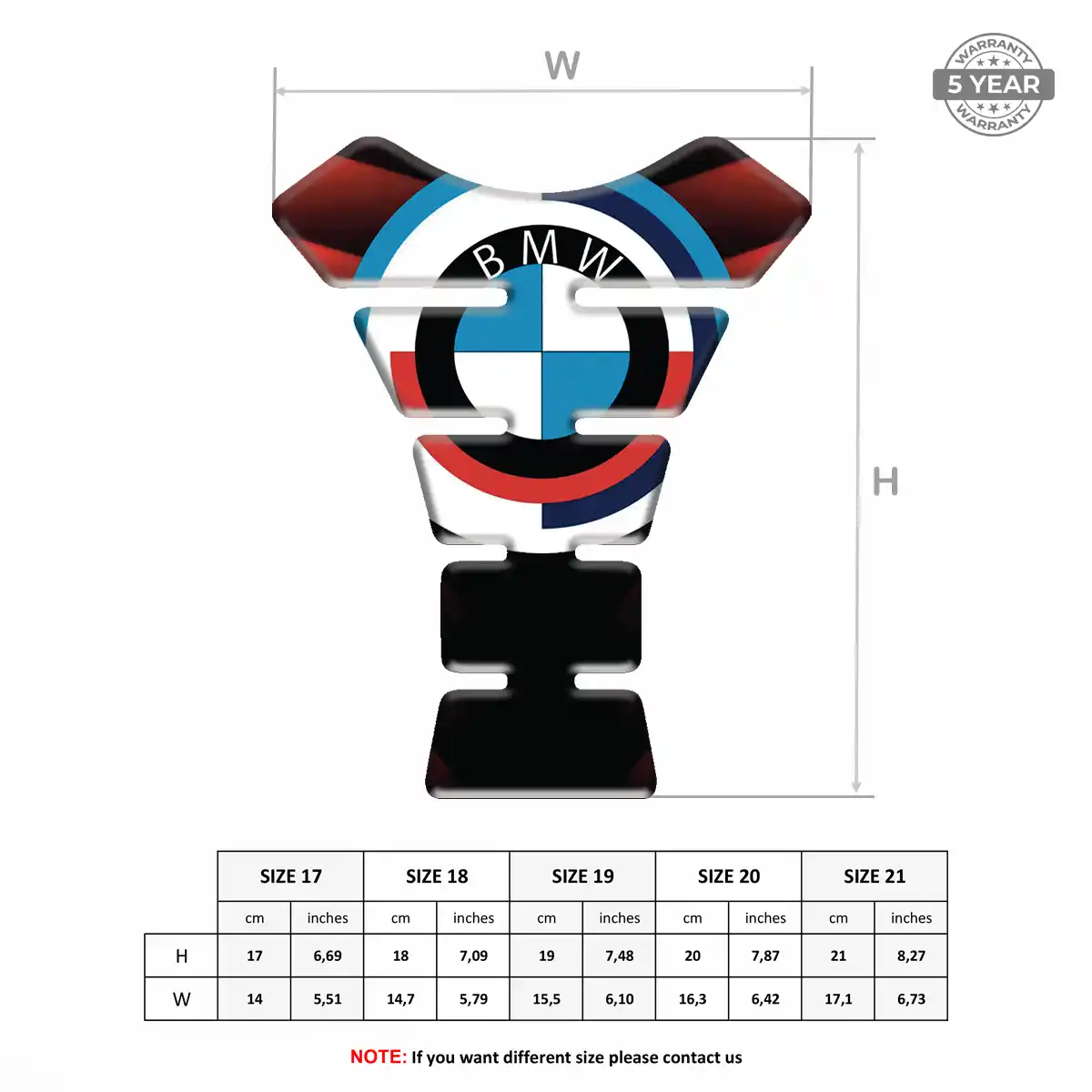 BMW 3D Domed Tank Pad Signature Grade