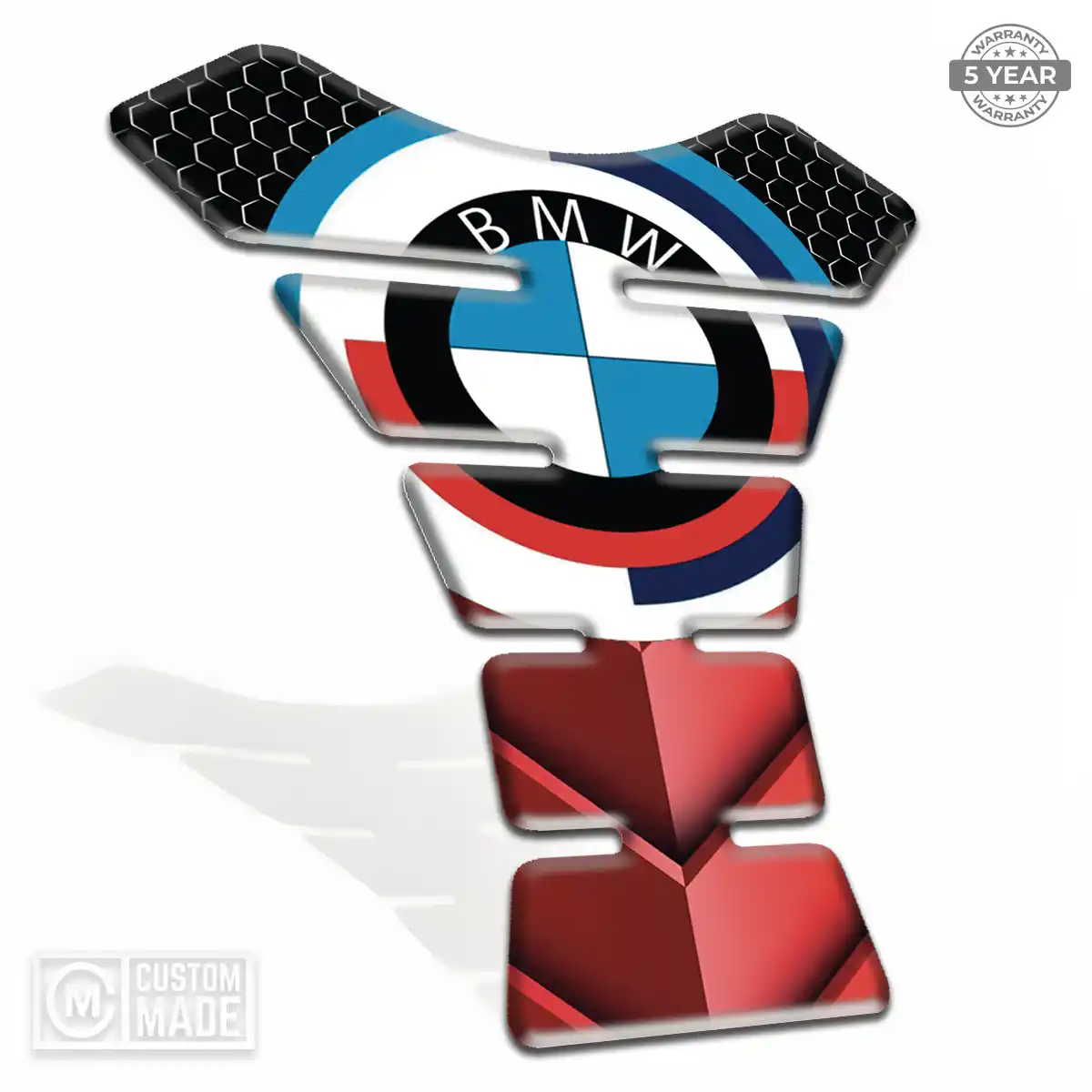 BMW 3D Domed Tank Pad Sleek Style