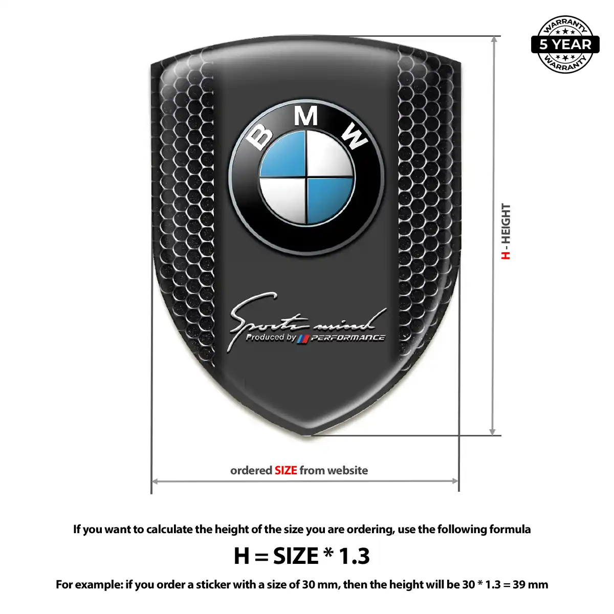 BMW 3D Emblem Sticker Exclusive Series