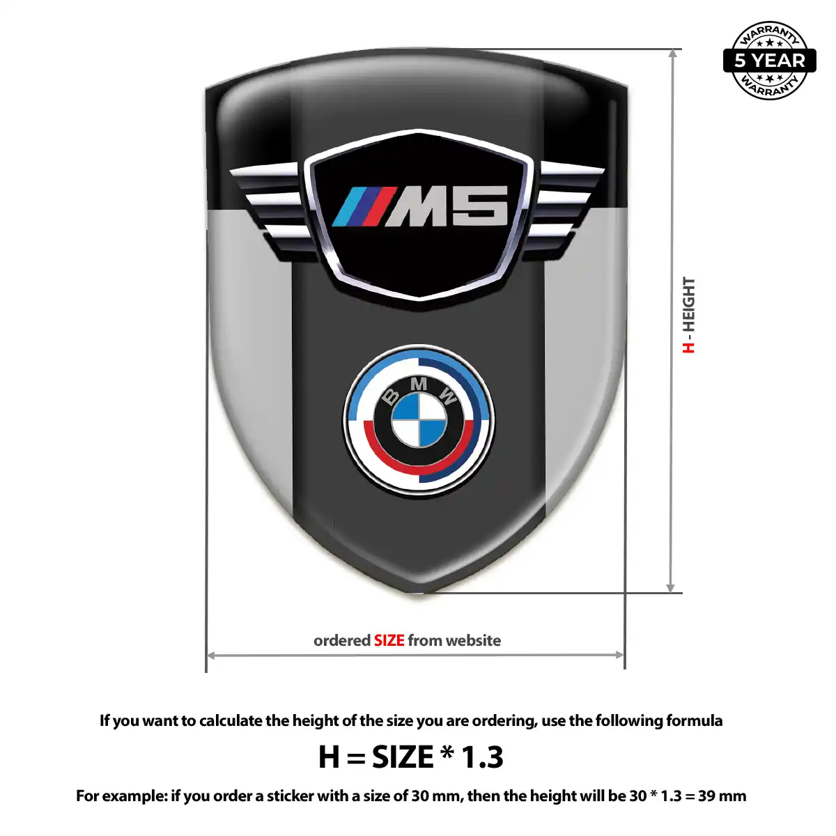 BMW 3D Emblem Sticker Prestige Line