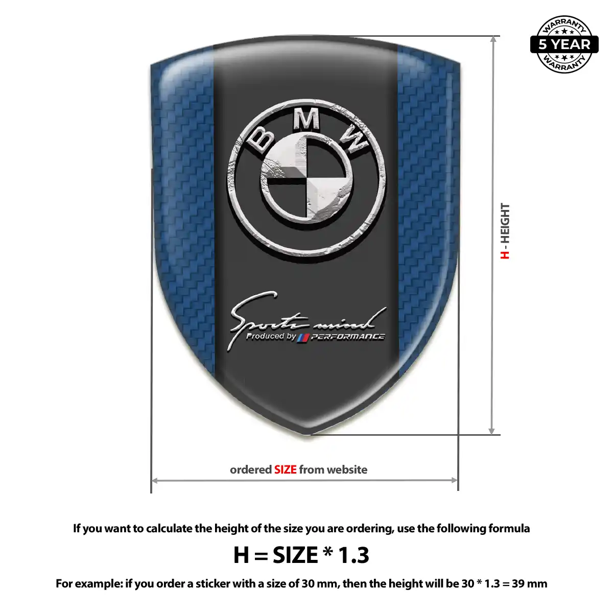 BMW 3D Emblem Sticker Refined Design