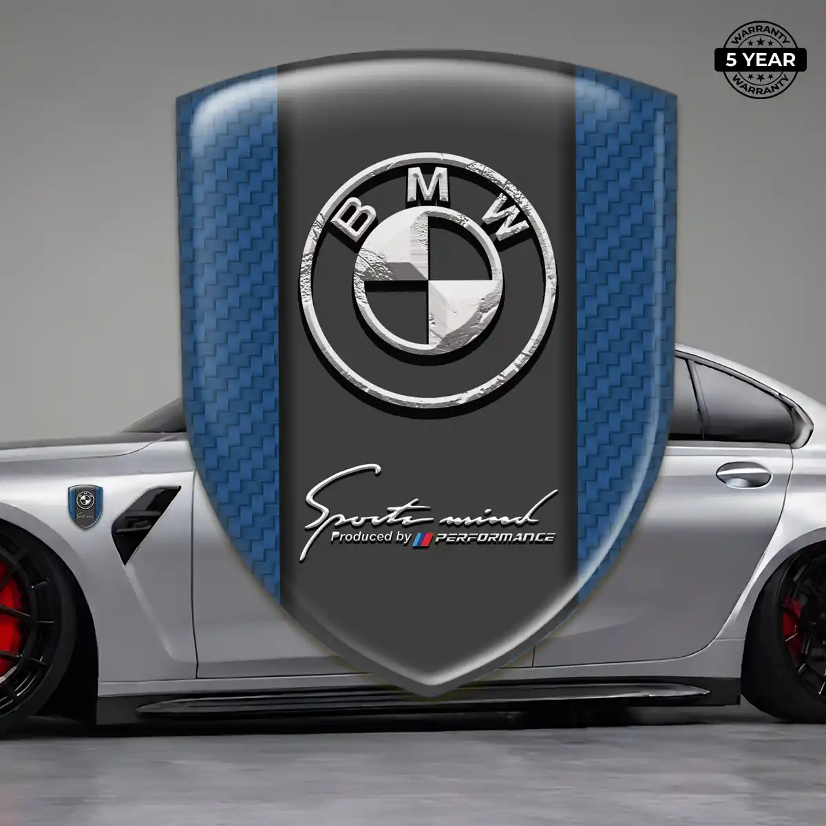 BMW 3D Emblem Sticker Refined Design