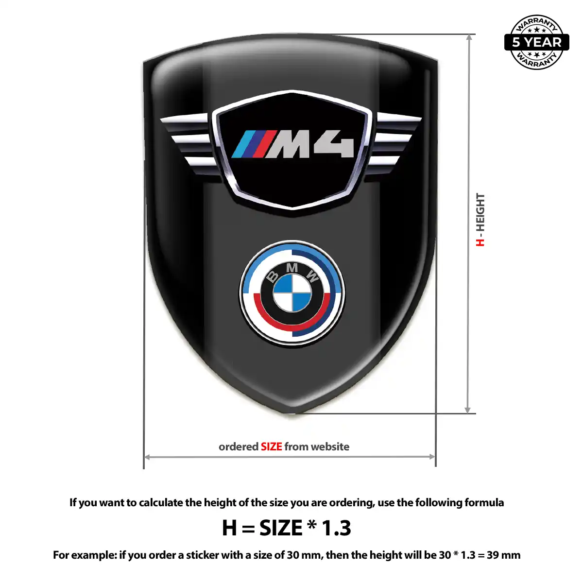 BMW 3D Emblem Sticker Sleek Style