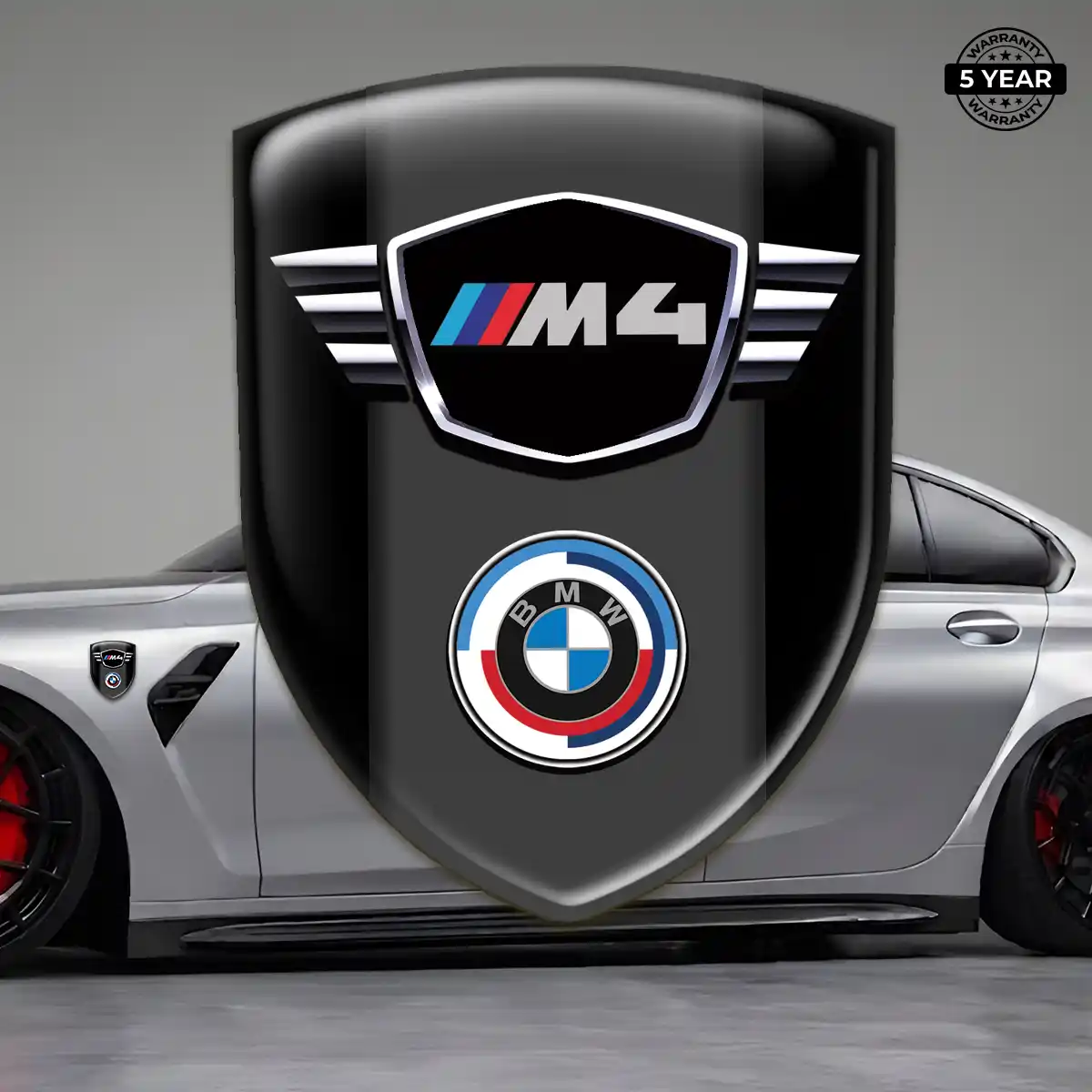 BMW 3D Emblem Sticker Sleek Style