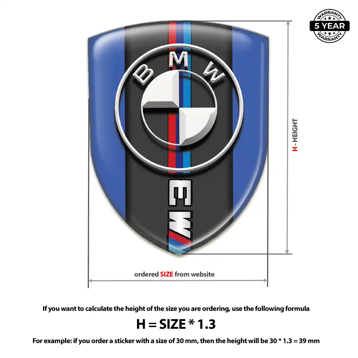 BMW 3D Emblem Sticker Superior Craft