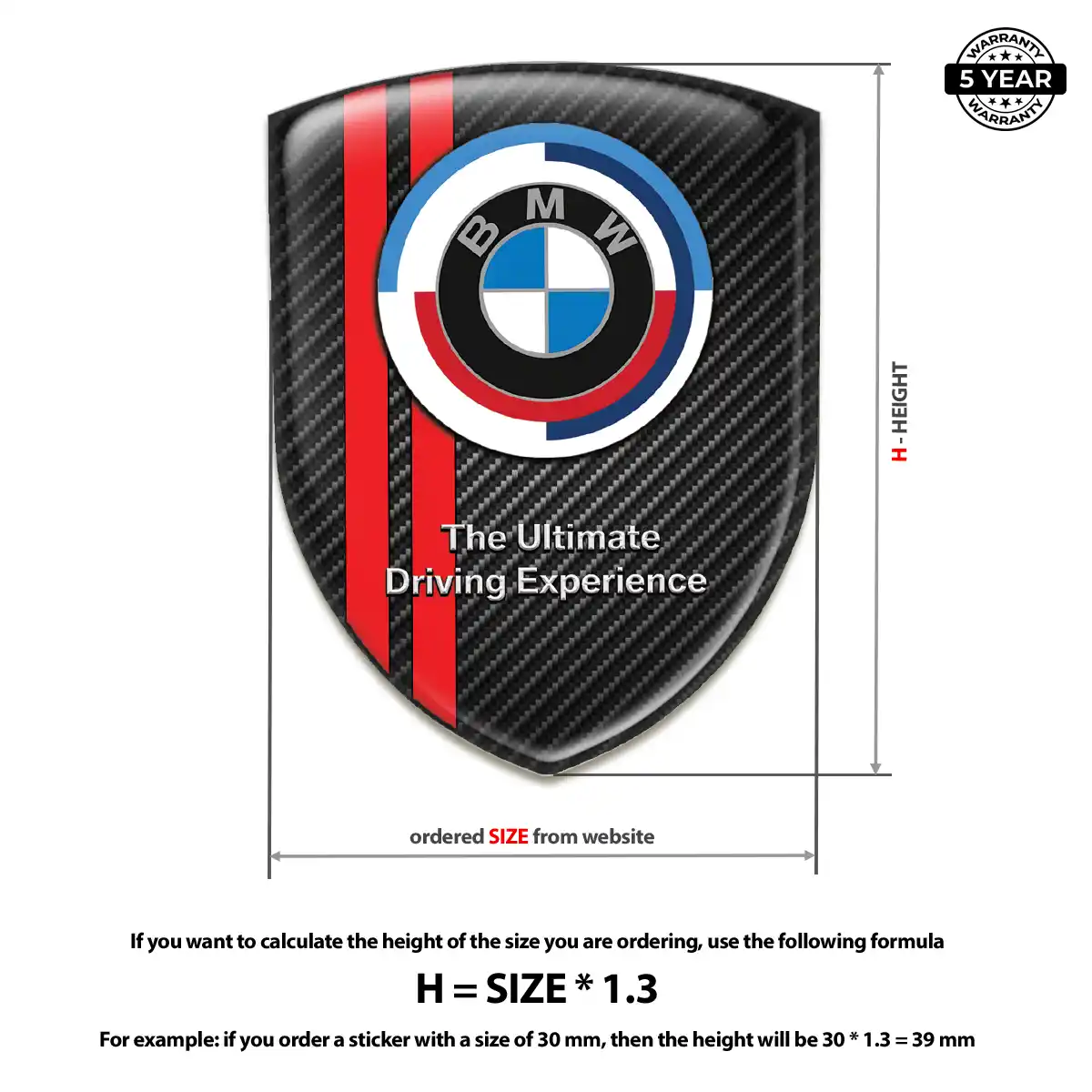 BMW 3D Gel Sticker Elite Finish