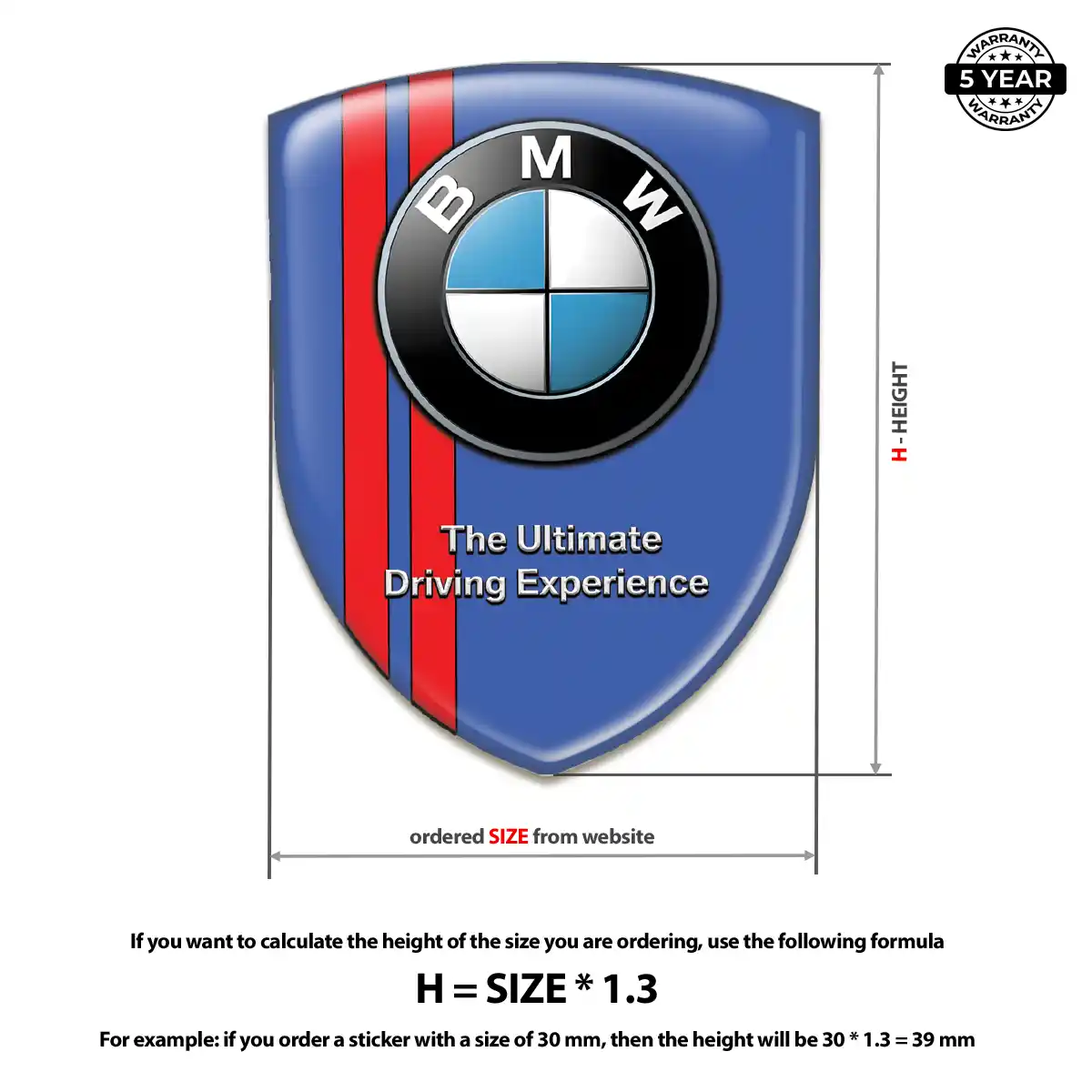 BMW 3D Gel Sticker Signature Grade