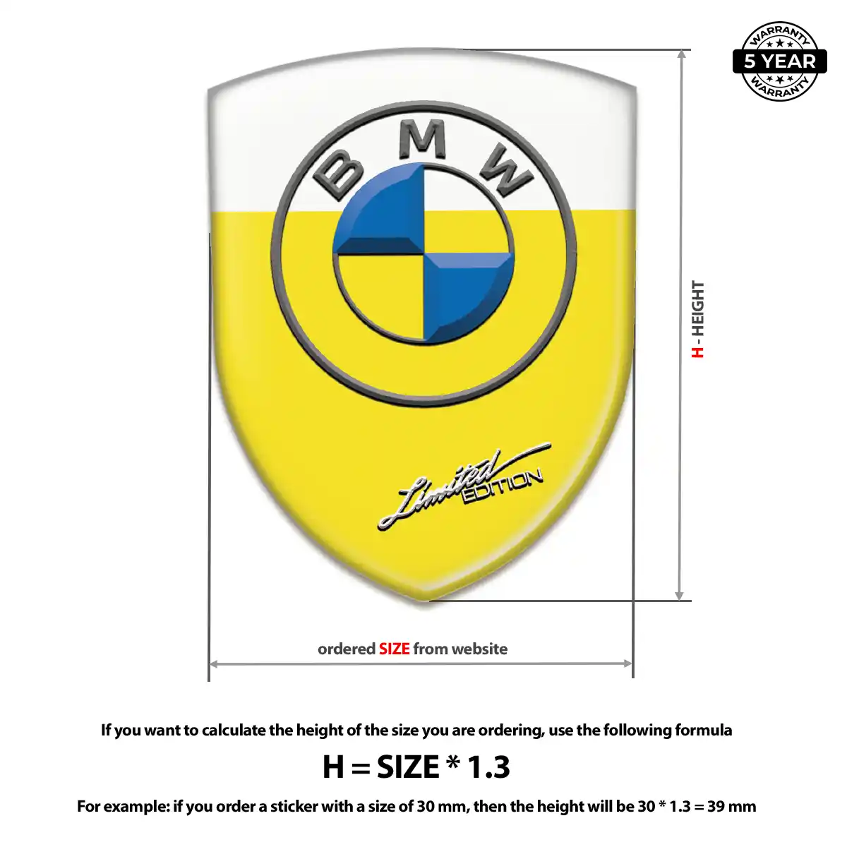 BMW 3D Gel Sticker Sleek Style