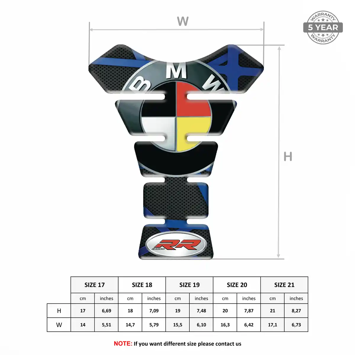 BMW 3D Gel Tank Pad Prime Quality