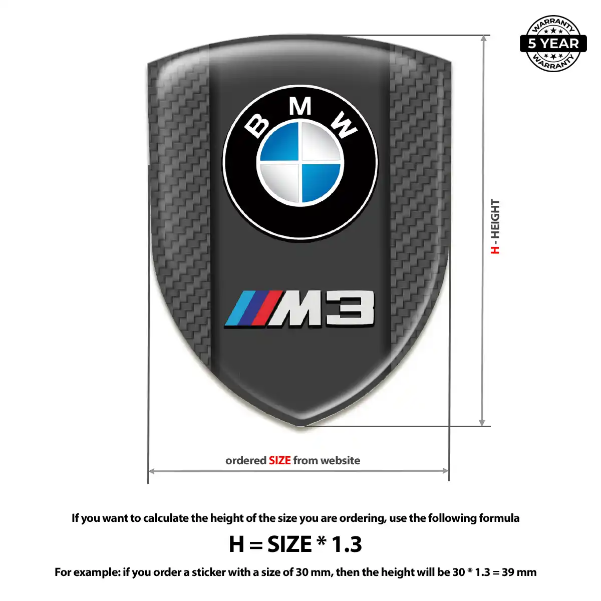 BMW 3D Logo Sticker Refined Design