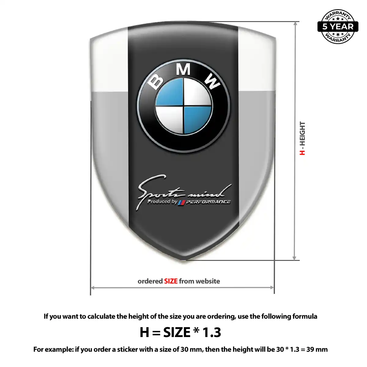 BMW 3D Logo Sticker Signature Grade
