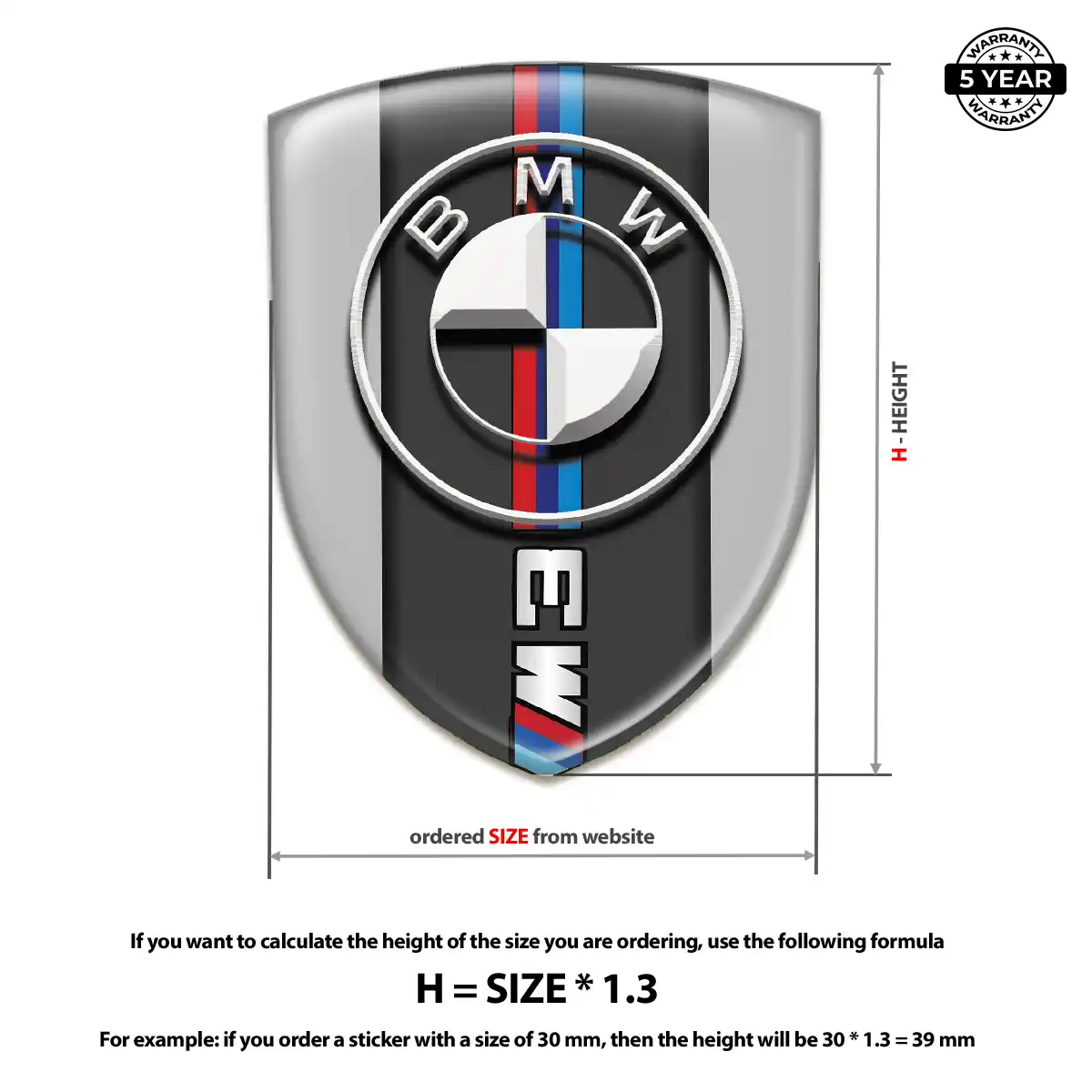 BMW 3D Logo Sticker Superior Craft